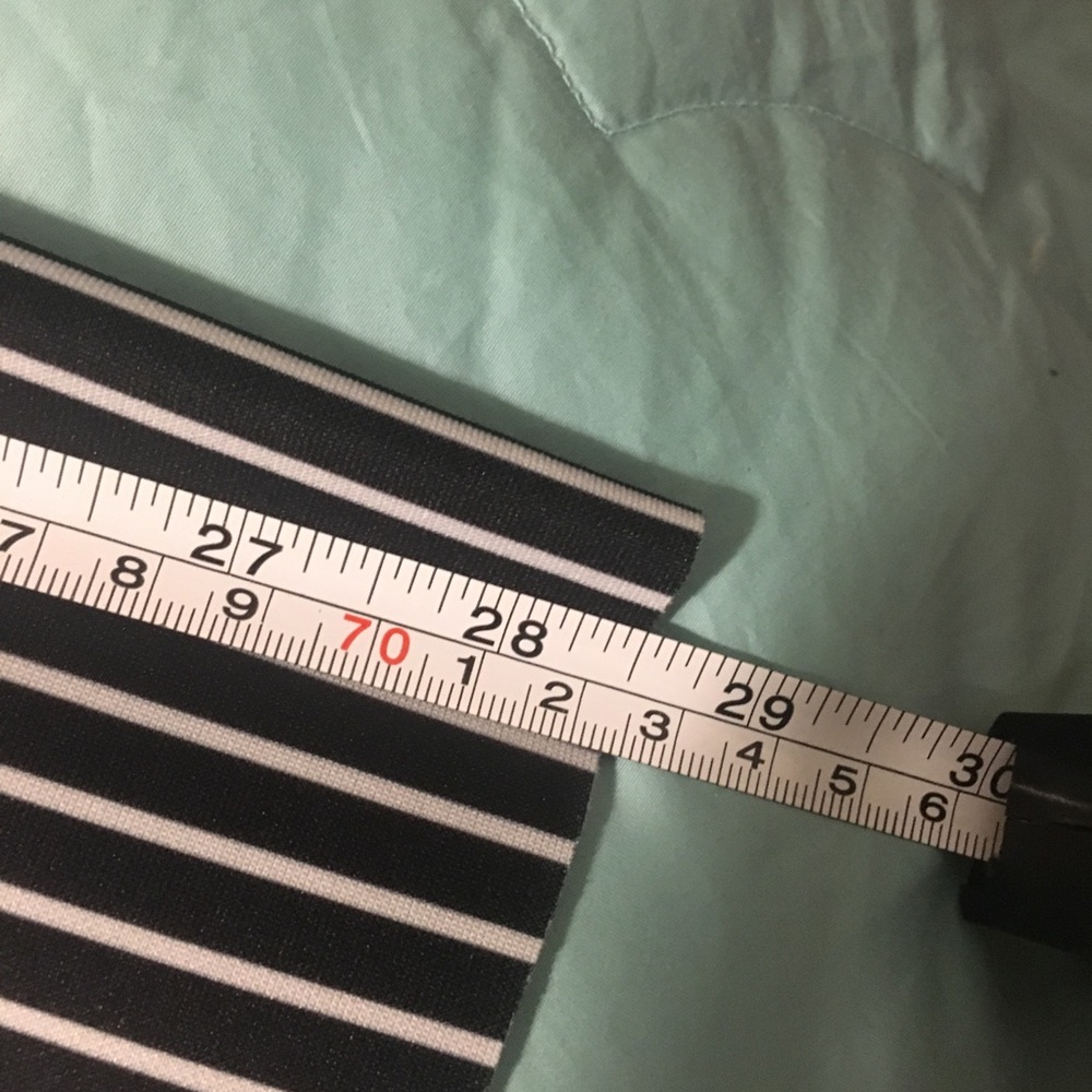 Striped A-line Midi Scuba Skirt - Picture 4 of 4